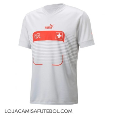 Camisa de Futebol Suíça Granit Xhaka #10 Equipamento Secundário Mundo 2022 Manga Curta